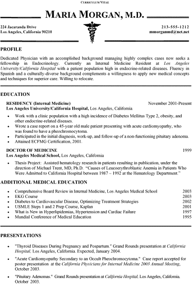 format of resume. Vitae CV Format Samples