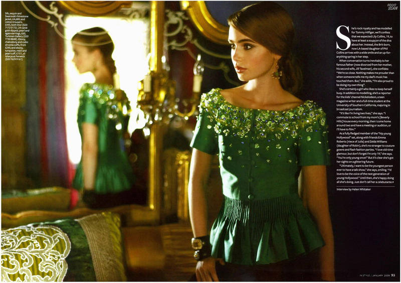 Lily Collins Jewel of The Night  Fashion Photo Shoot