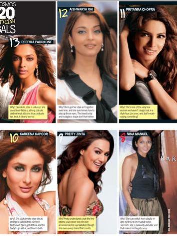 Killer Attitude Cosmo 20 Most Stylish Girls of India