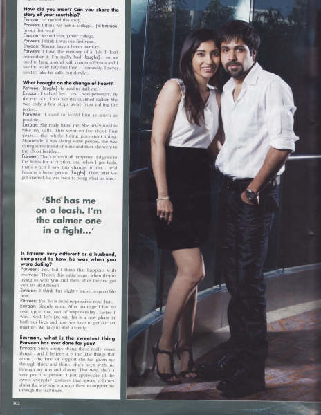 Emraan Hashmi  Wife Parveen  Photo Shoot