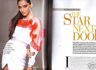 Sonam Kapoor Star Nex Door  Marie Claire India March 2009