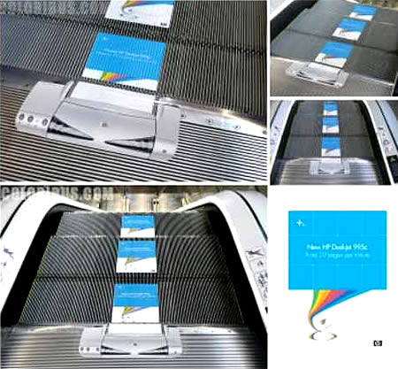 Escalator Ads A Unique Scrolling Display  Very Creative