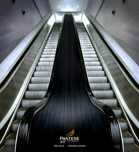 Escalator Ads A Unique Scrolling Display  Very Creative