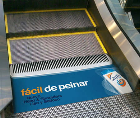 Escalator Ads A Unique Scrolling Display  Very Creative