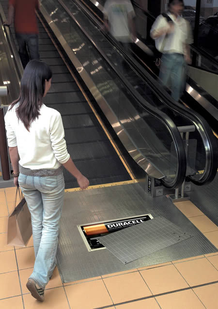 Escalator Ads A Unique Scrolling Display  Very Creative