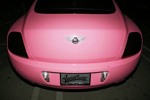pink bentley car