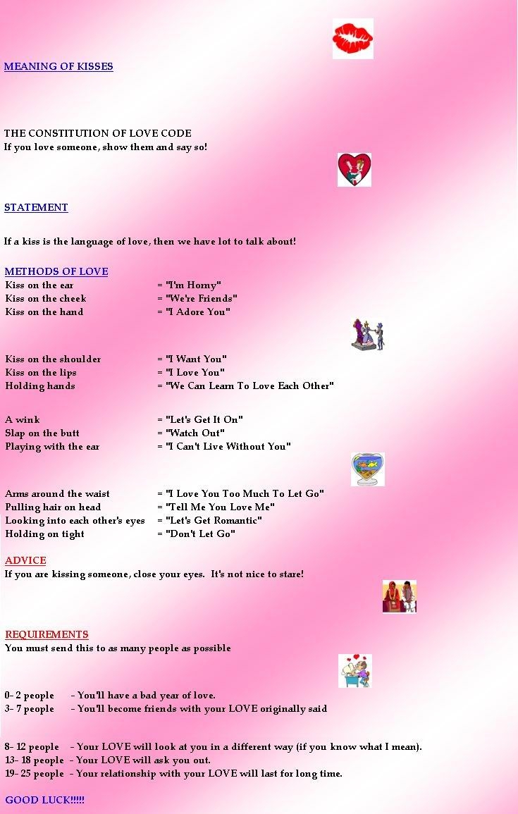 different kisses and their meaning