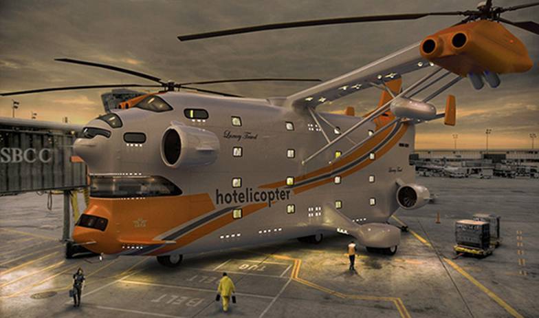 The Worlds First Flying Hotel  Hotelicopter