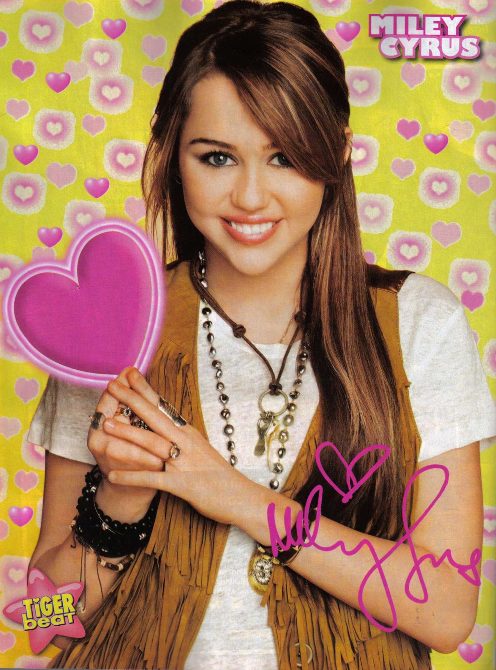 Miley Cyrus Tigerbeat Poster May 09 