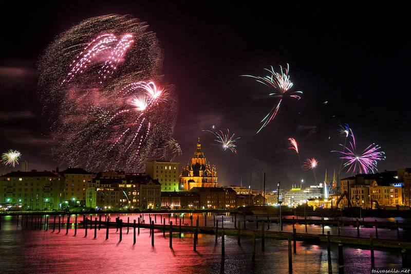 Sparkling Light Displays Of Fireworks