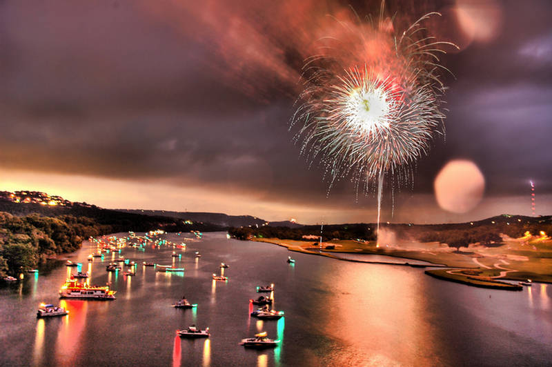 Sparkling Light Displays Of Fireworks