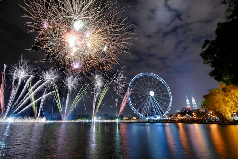 Sparkling Light Displays Of Fireworks