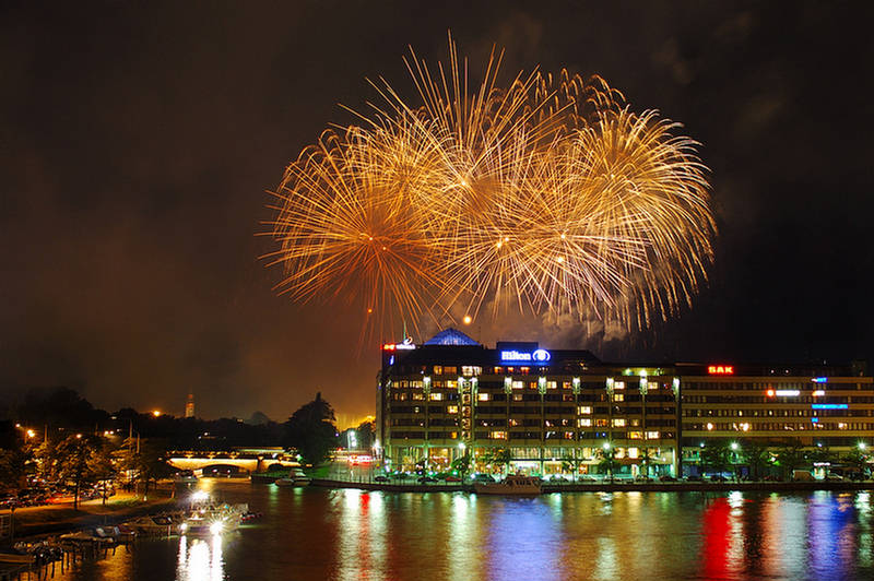 Sparkling Light Displays Of Fireworks