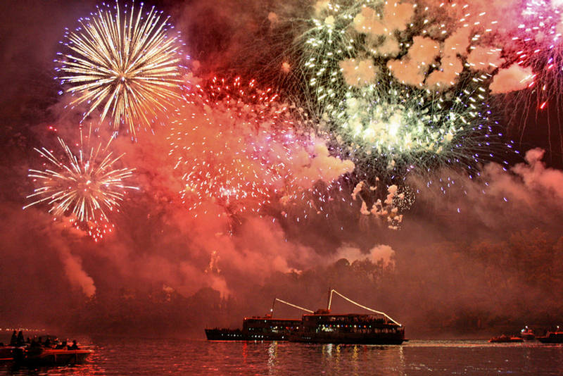 Sparkling Light Displays Of Fireworks