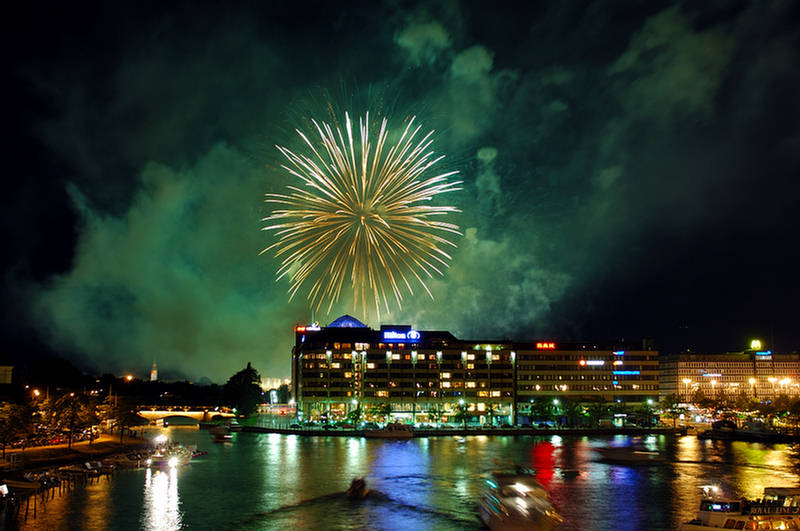 Sparkling Light Displays Of Fireworks