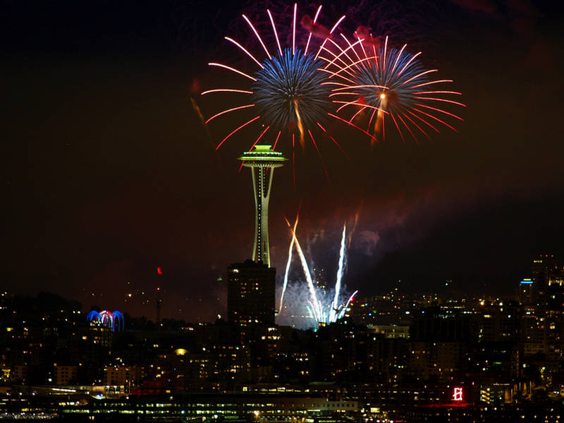 Sparkling Light Displays Of Fireworks