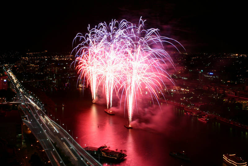 Sparkling Light Displays Of Fireworks