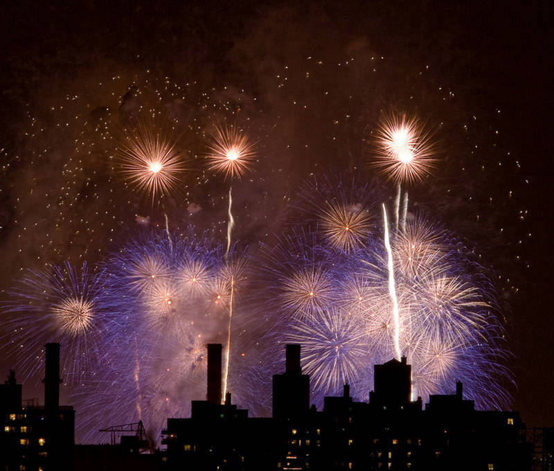 Sparkling Light Displays Of Fireworks