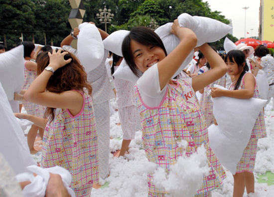 Biggest Pillow Fight Ever 