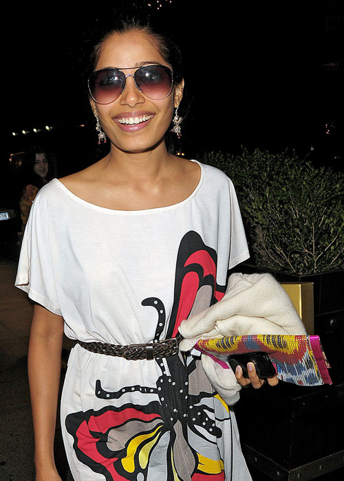 Freida pinto spotted in New York