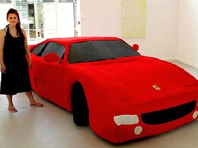 The Most 10 Werdest Cars In The World 112750,xcitefun-knittedferrari-1