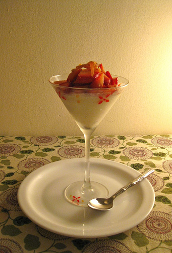 Silky fruit custard for Eid
