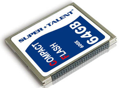 Super Talent 64GB CompactFlash 600X Media Card