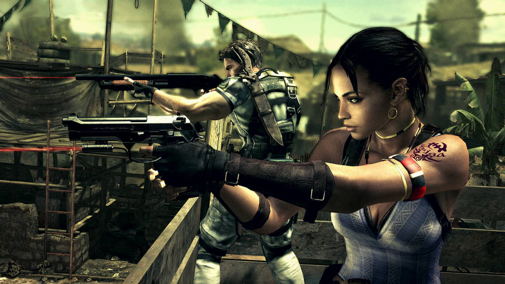 dual wallpapers. PS3 Wallpaper Resident Evil 5