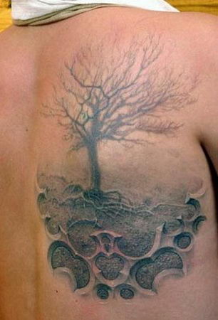 Pretty Scary 3D Tatto