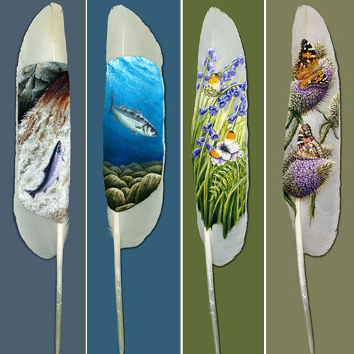 Feather Painting  Art on Feather