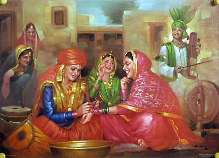 indian wedding paintings