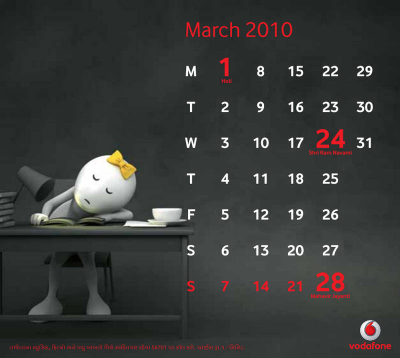 Vodafone ZooZoo The White Ghosts  Calendar 2010