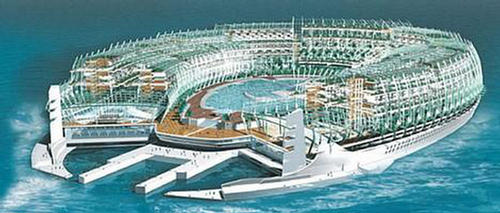 Futuristic Cruise Ship Island - Dubai 154589,xcitefun-azisland-2