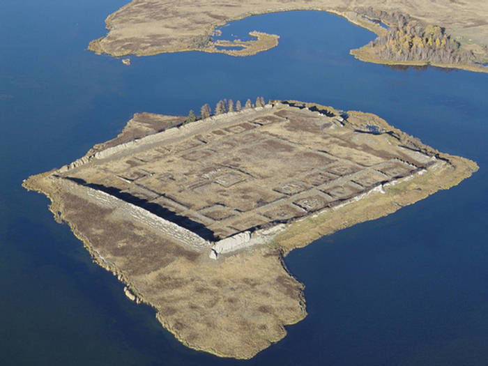 Ancient Fortress  The Lake Island Siberia
