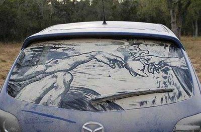 Dirty Car Window Art 155348,xcitefun-dirtycar7