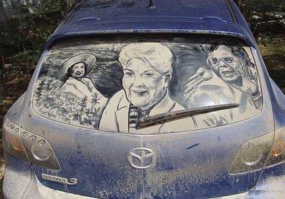 Dirty Car Window Art 155352,xcitefun-dirtycar3