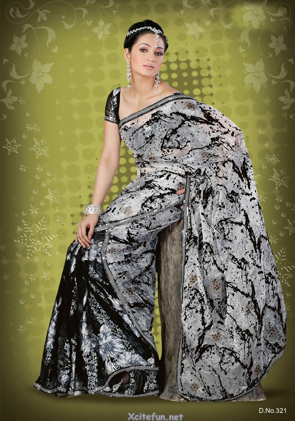 Resham embroidery Saree For Party Event