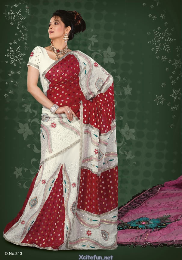 Resham embroidery Saree For Party Event