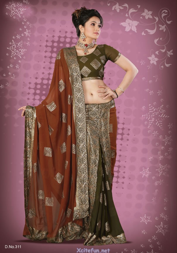 Resham embroidery Saree For Party Event