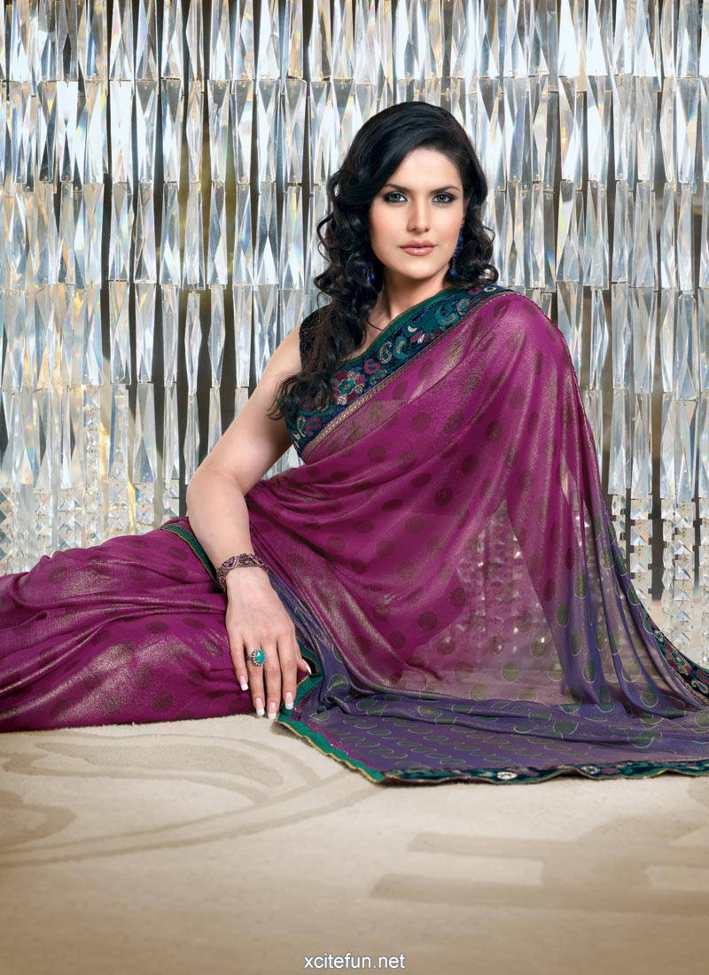 Zarine Khan Glorious Saree  HQ Images