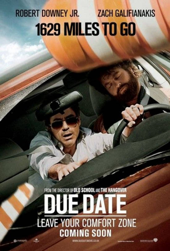 Due Date Movie Posters and Trailer - Colored with Comedy - XciteFun.net