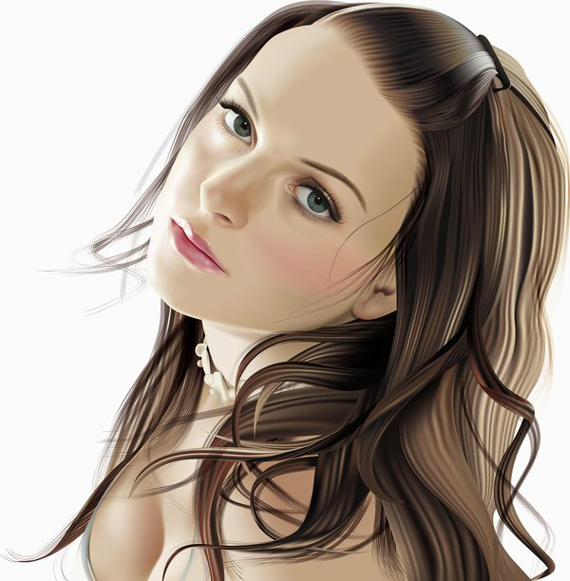 Vector Art Of Beautiful romantic girls