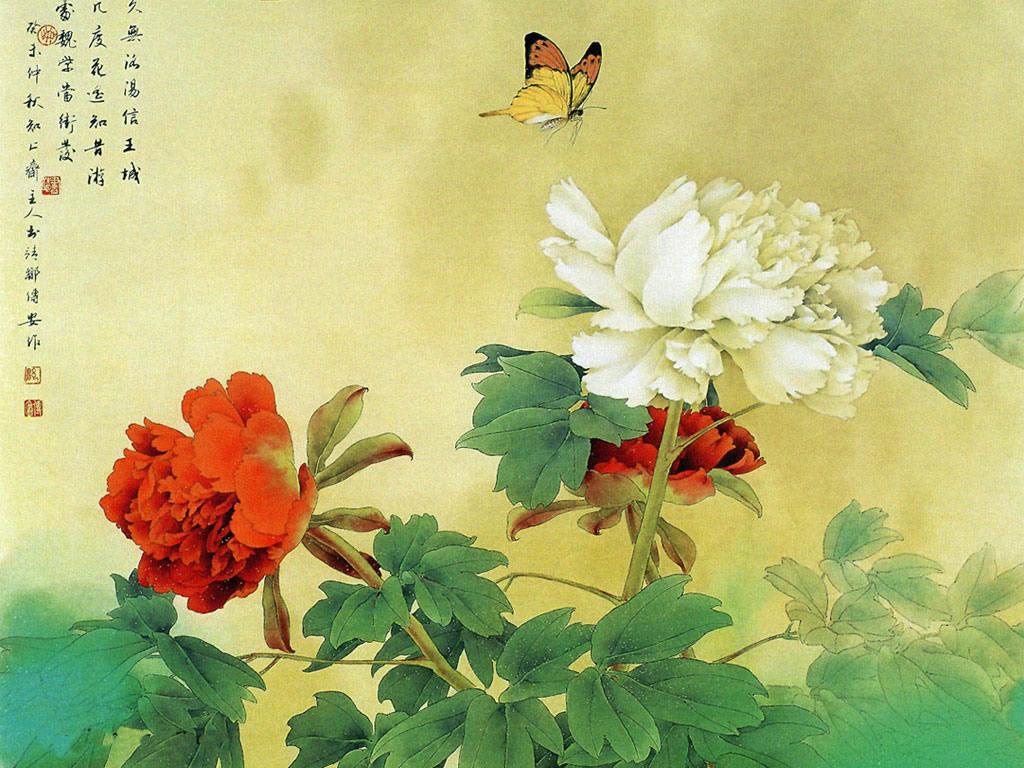 Chinese Art  Covering Flowers and Nature