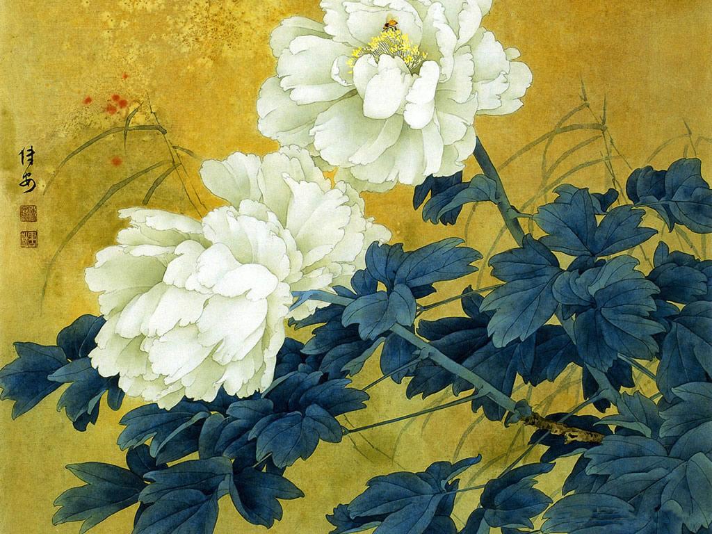 Chinese Art  Covering Flowers and Nature