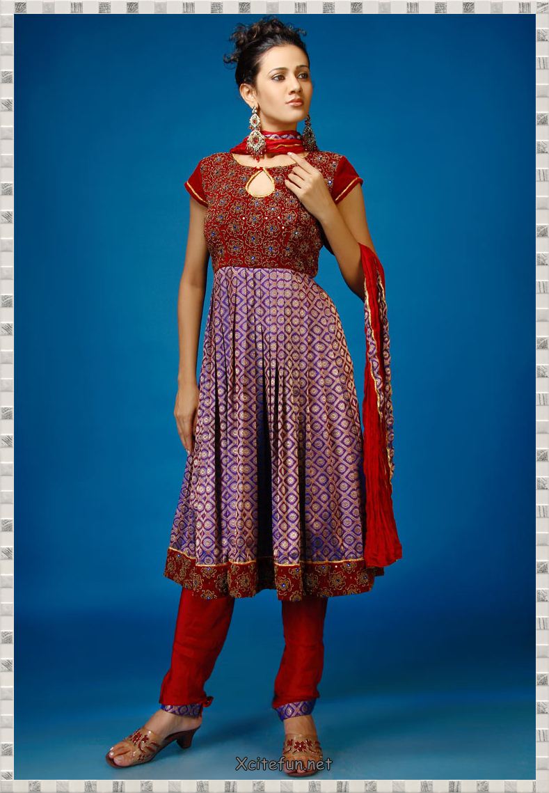 Anarkali Umbrella Frock With Churidar Pajama