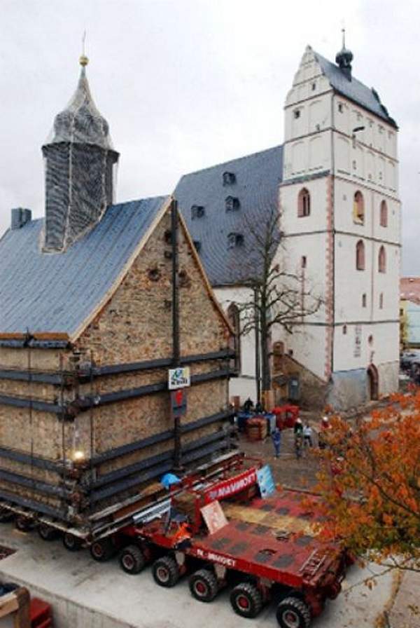 Church Was Moved by Trucks