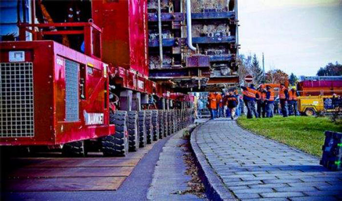 Church Was Moved by Trucks