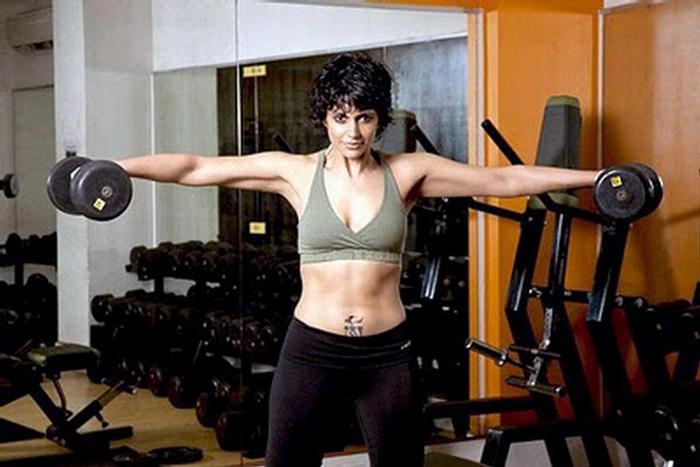 Mandira Bedi Looks Hot Fit In Fitness Suit