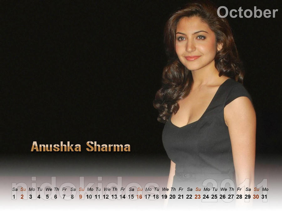 Model and Actress Anushka Sharma Calendar 2011