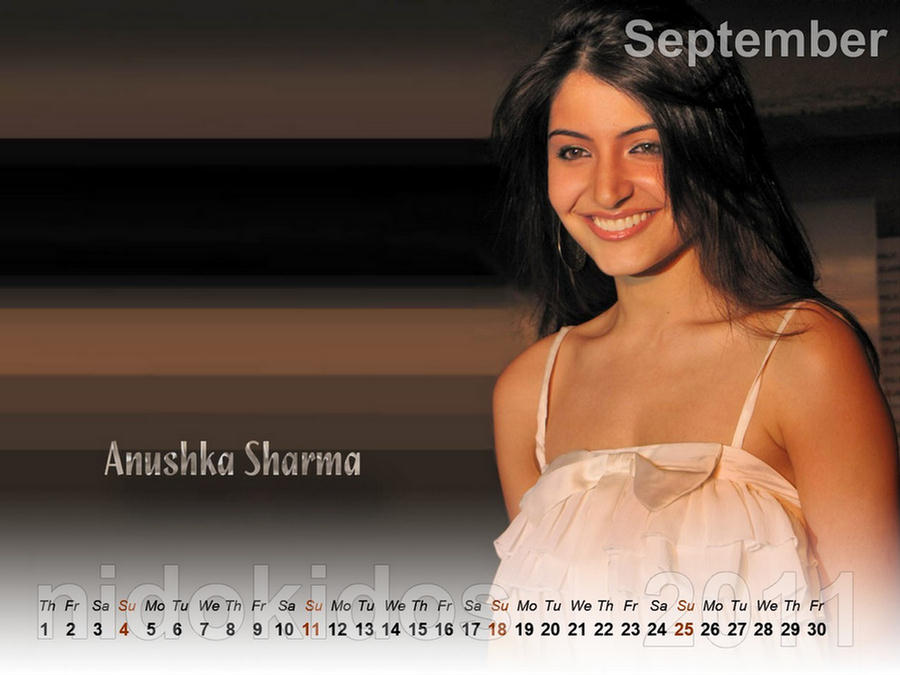 Model and Actress Anushka Sharma Calendar 2011